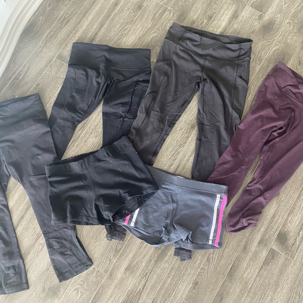 LOT of lulu crops/pant/shorts